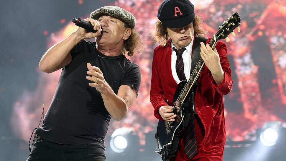 Редактировать галерею📷 AC/DC's Brian Johnson and Angus Young (Image credit: Martin Philbey/Redferns - Getty)