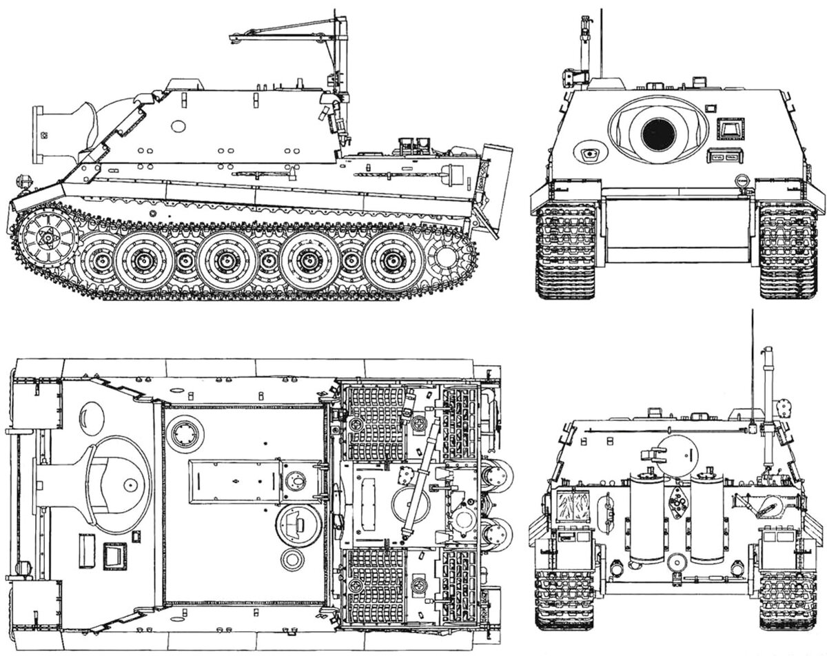 Танк Штурмтигр чертежи
