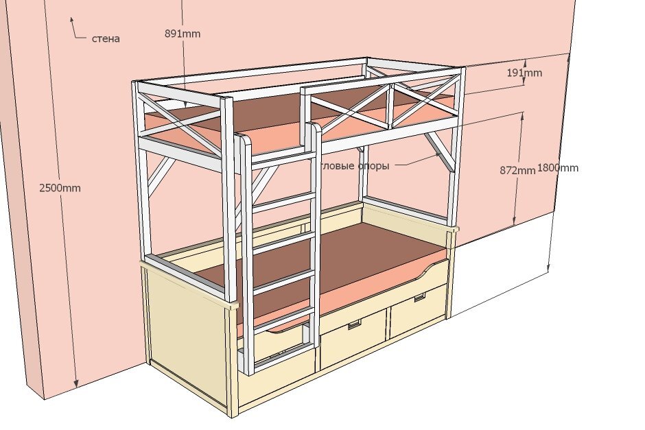 Проект детской кровати.