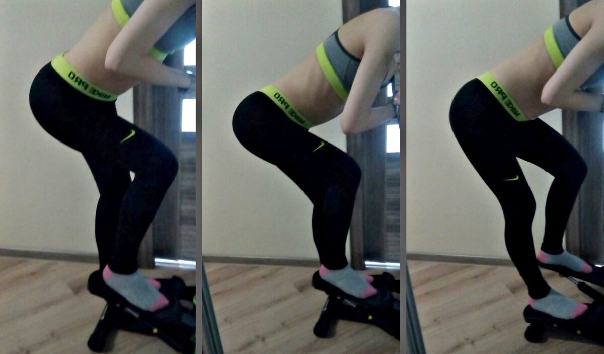 Как включить ягодицы на степпере