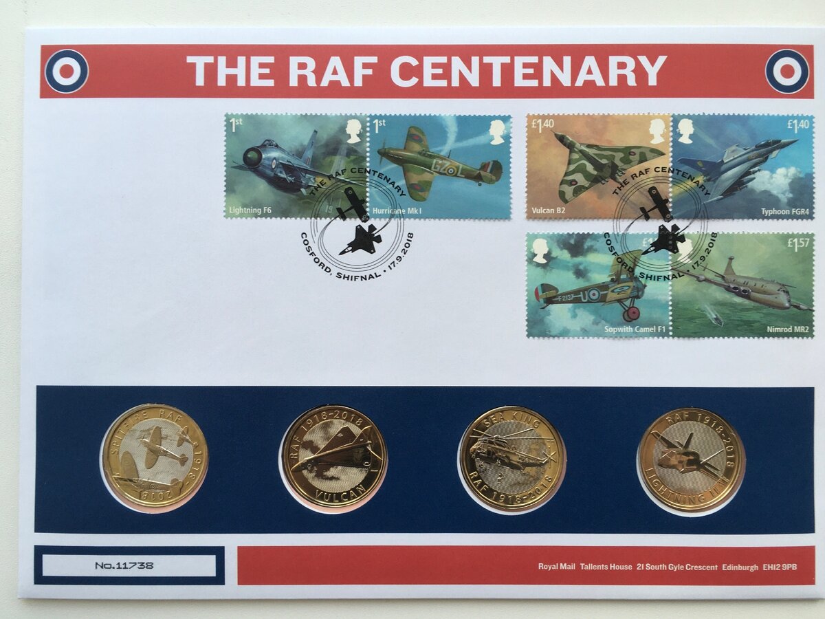 Конверт к 100-летию ВВС Великобритании