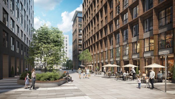 3D-визуализация внутренней территории квартала 