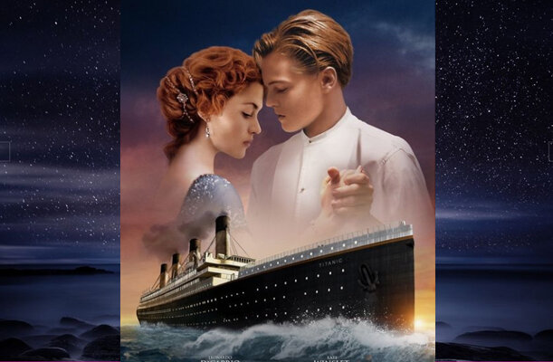 На заставке - кадр из рекламного ролика к/ф "Титаник"