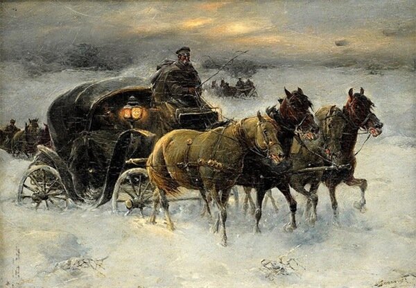 Альфред Веруш-​Ковальский, "Путешествие зимней ночью"