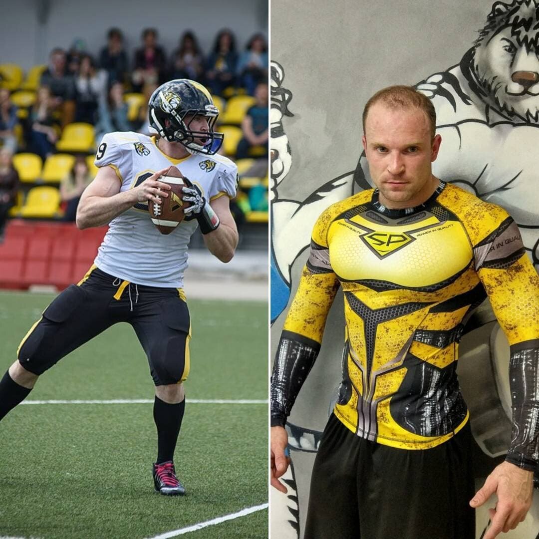 На фотографии игрок Пермской команды Steel Tigers №99 Евгений Захаров