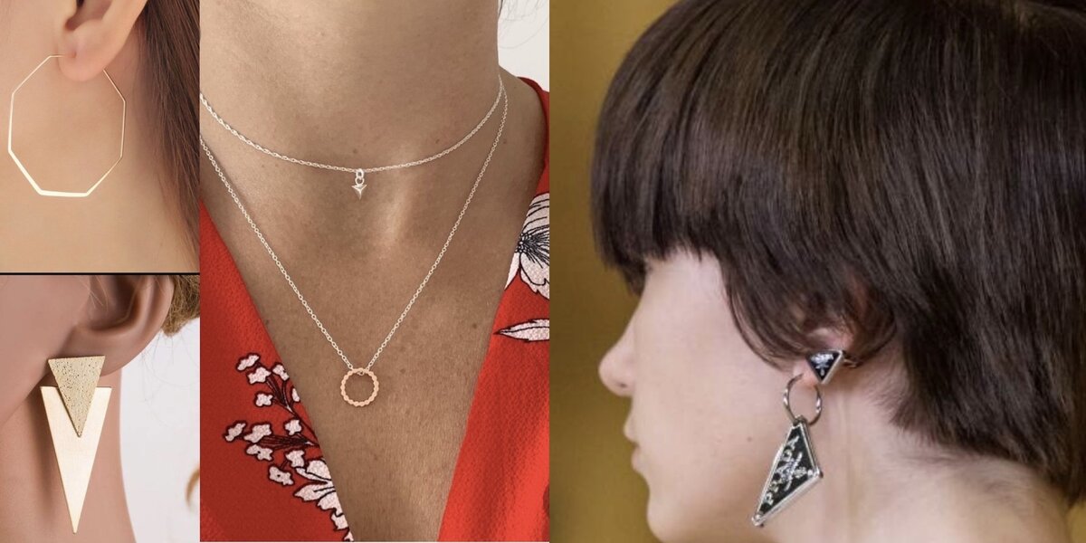 Украшения геометрической формы (Коллаж автора, фото pinterest.ru)