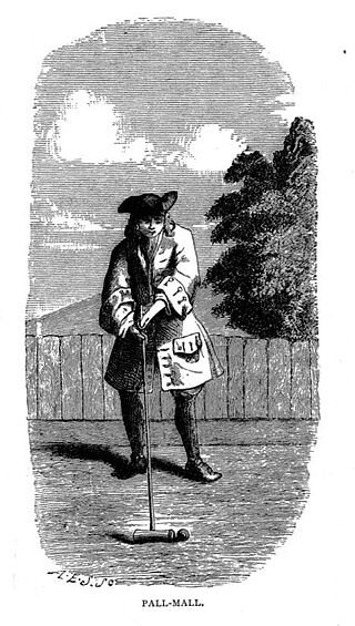 Пэлл-мэлл (pall-mall), иллюстрация в Old English Sports, 1891 г.