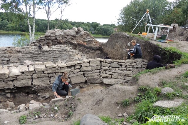 Современные раскопки в Старой Ладоге.