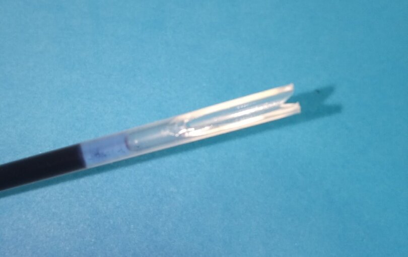 Вот так подрежьте стержень