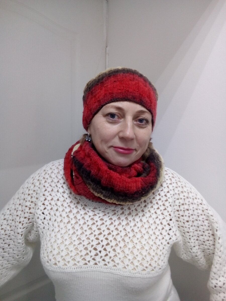 Шапочка и снуд на осень.
