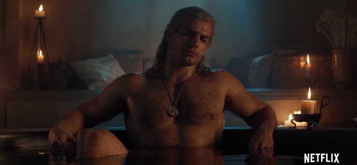 Геральт в ванне