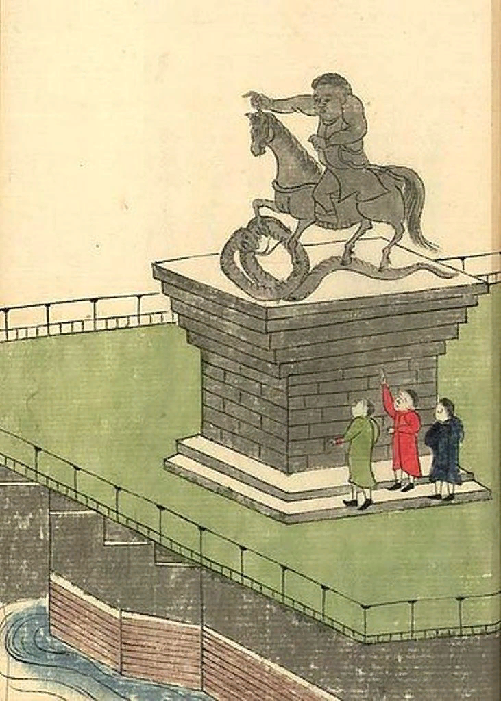 Таким японский художник увидел Медного всадника 