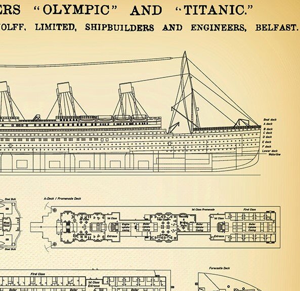 Чертеж титаника