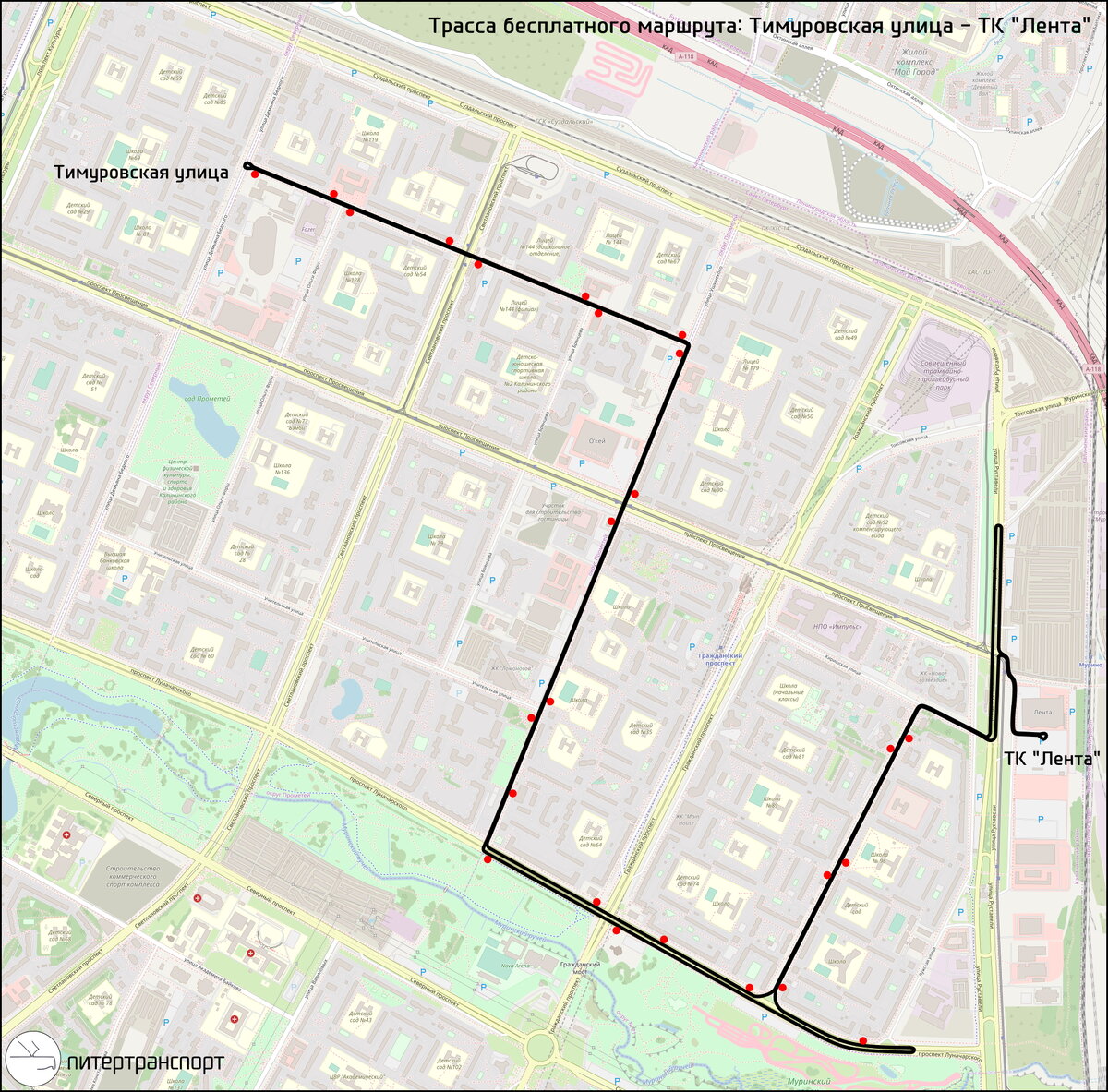 Карта новогорелово спб