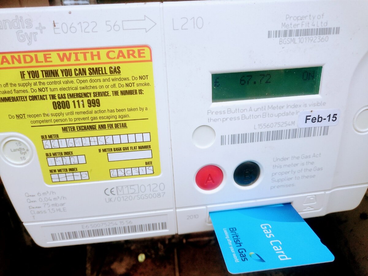 Газовый счетчик в Англии