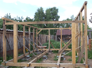 Как построить деревянный гараж на даче своими руками