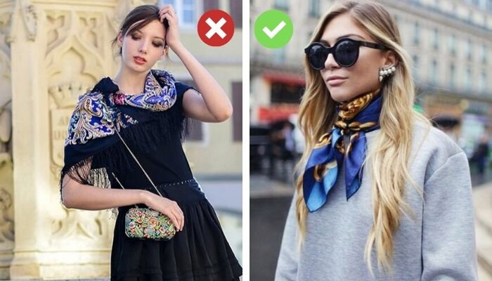 Неактуальный павловопосадский платок и модная замена. 