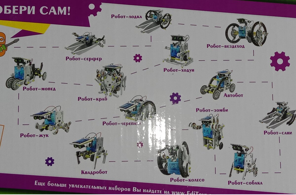 Доступные роботы в конструкторе Роботостроение 14 в 1.