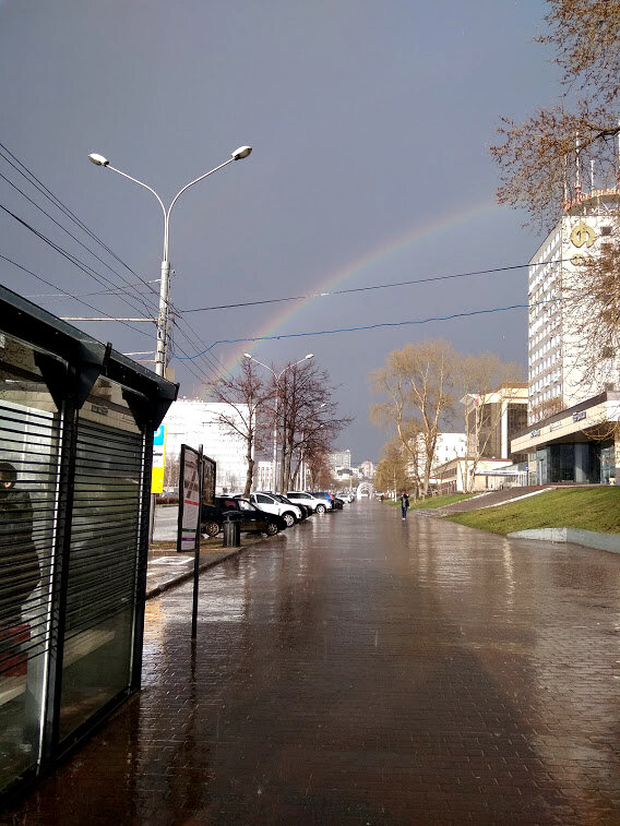 Фото первой весенней радуги в моем городе