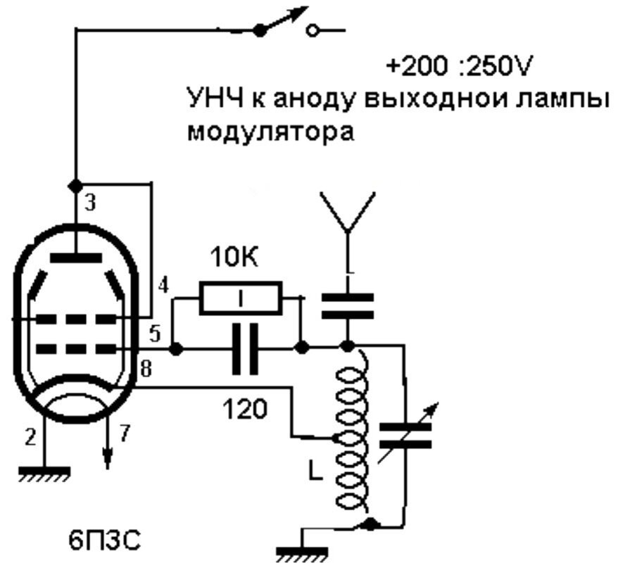 Схема радиохулиганского передатчика