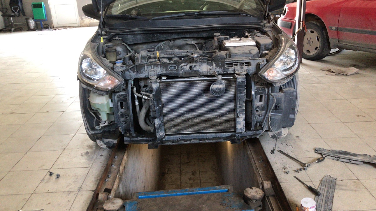 После мойки , уже чистый радиатор