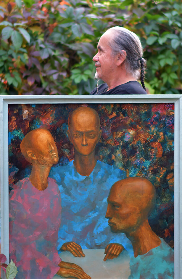 Artist Azat Gadelshin and the painting «Conversation» 22.09.2018