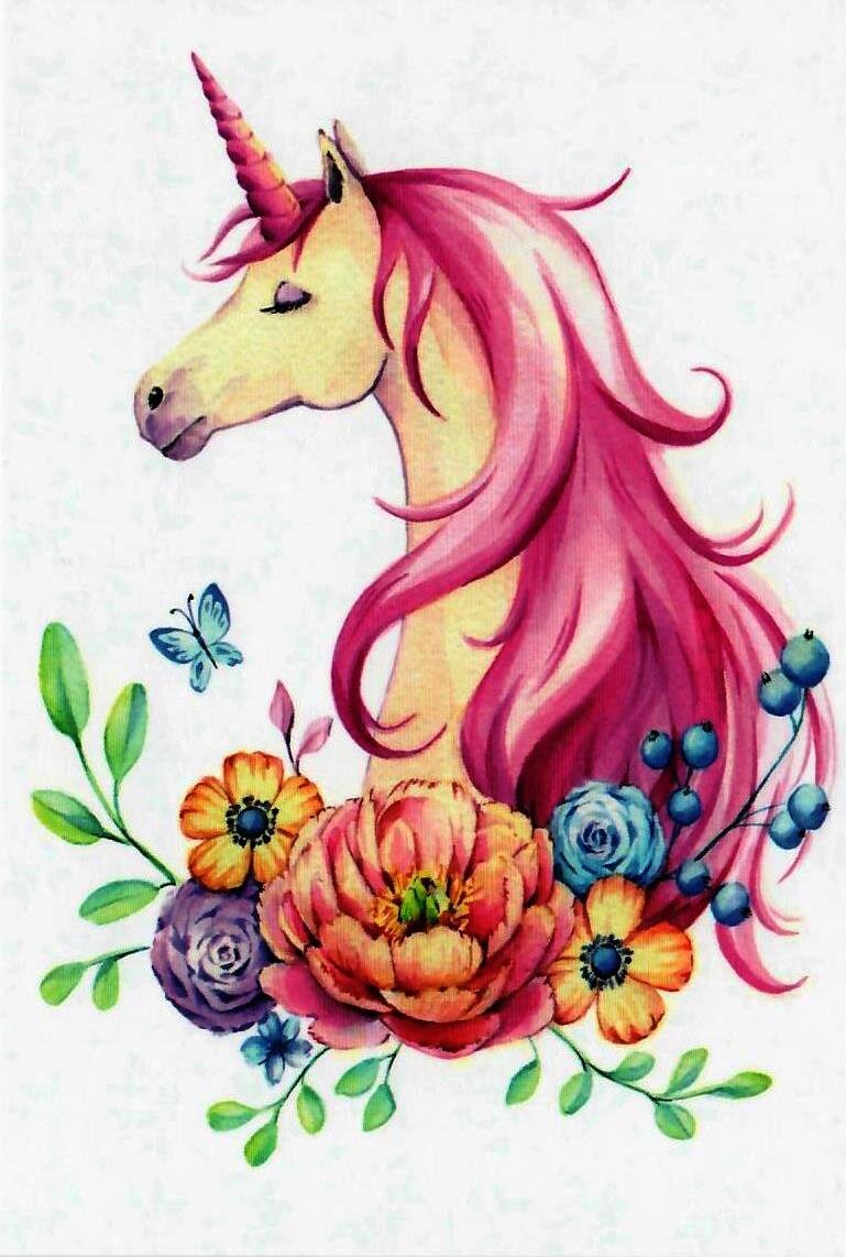 Красавица-единорожка, из коллекции открыток автора