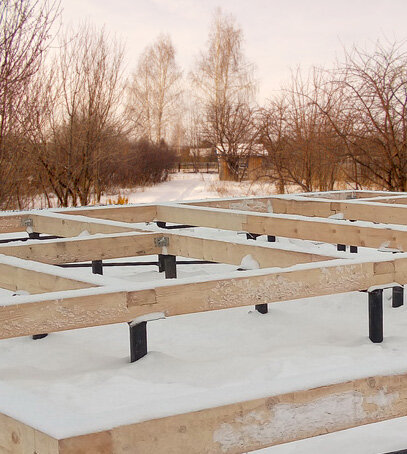 Зима не помеха строительству фундамента