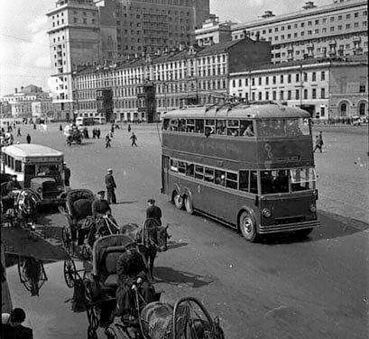 Двухэтажные троллейбусы в Москве СССР