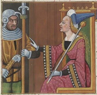 Гофолия, царица Иерусалима. Иллюстрация к книге "О знаменитых женщинах" Джованни Боккаччо. Из открытых источников. 