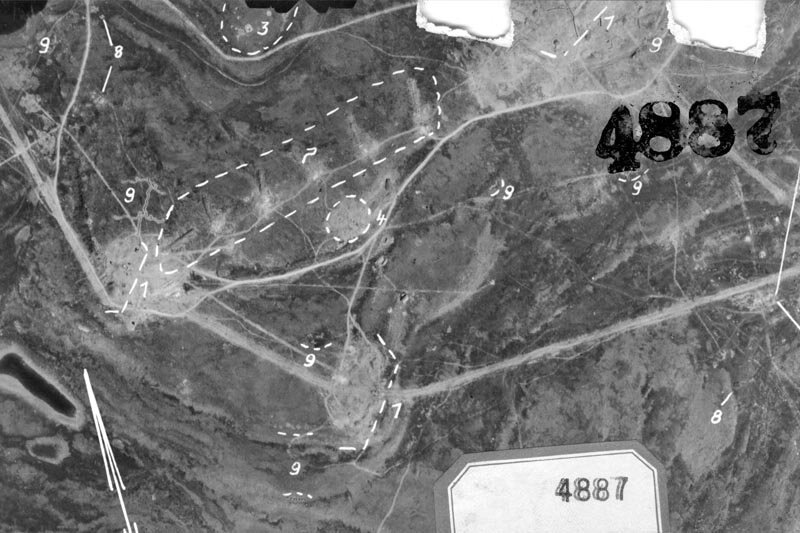 Фрагмент аэрофотоснимка воздушной разведки Люфтваффе, найденного в интернете на сайте kolamap.ru.