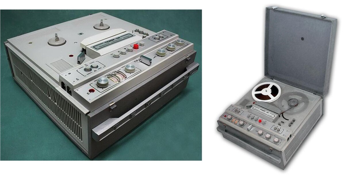 Магнитофон «Тембр-2». Источники изображения: слева – https://retrotexnika.ru;  справа – http://rw6ase.narod.ru.