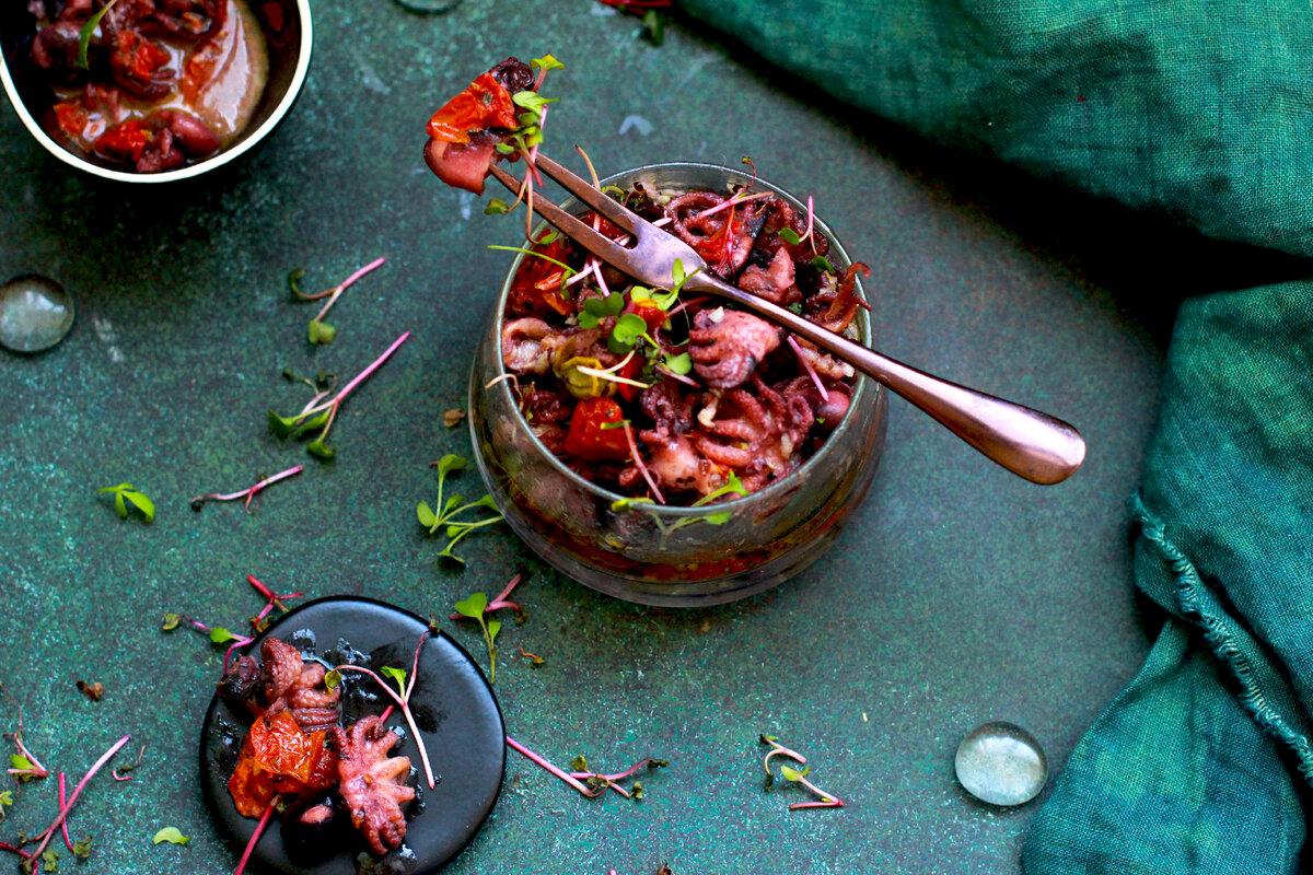 Закуска из бэби-осьминожек в маринаде от Елены @urbanistka_vl