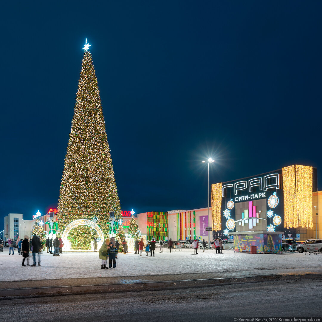 Ёлка возле Сити-парка "Град"