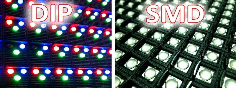 Разница в светодиодах и их расположении для DIP и SMD диодов