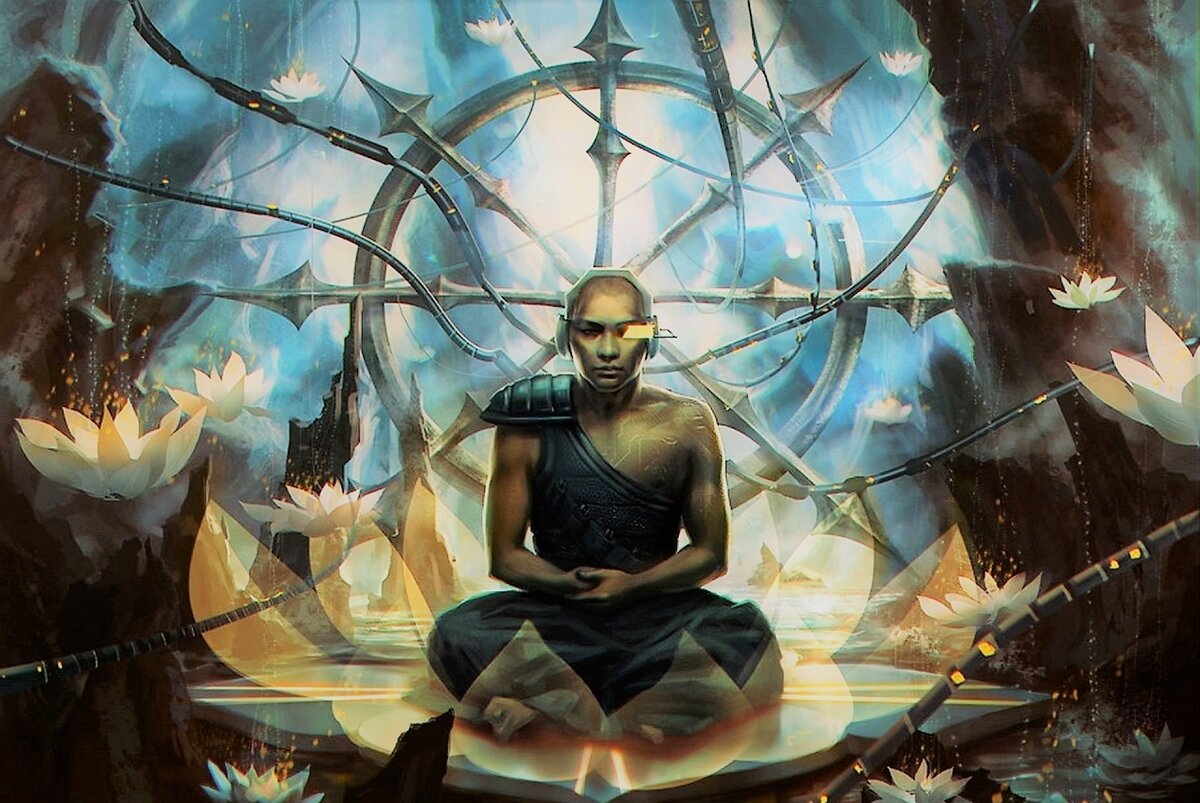 Река времени дзен. Будда Шакьямуни арт фэнтези. Медитирующий Будда арт. Будда просветление арт. Будда медитирует картина.