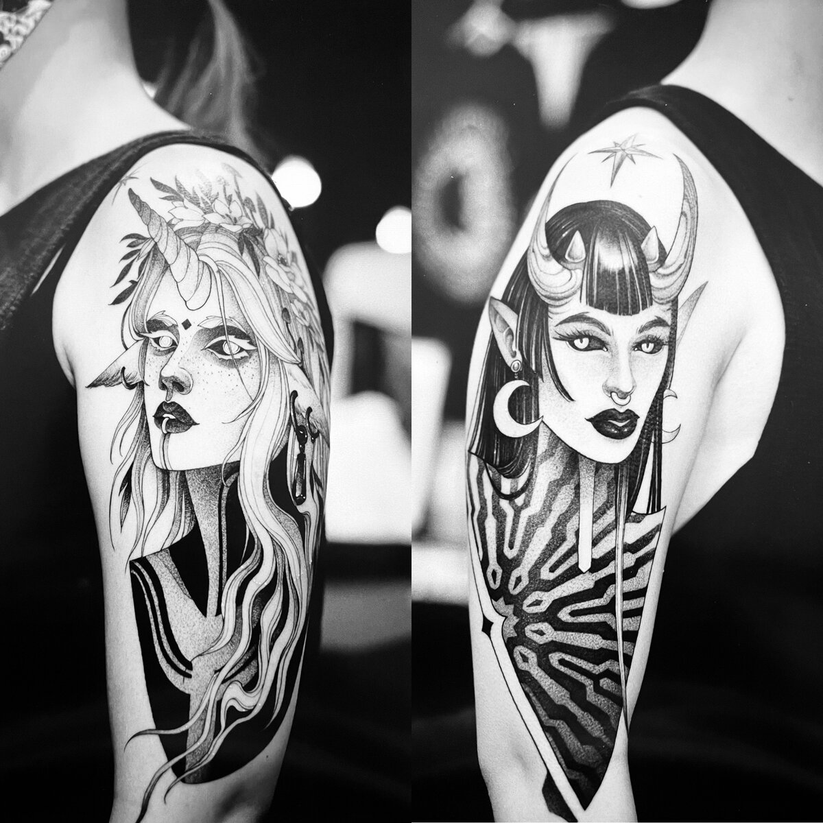 Татуировки, выполненные тату мастером Эллиной Шуляр