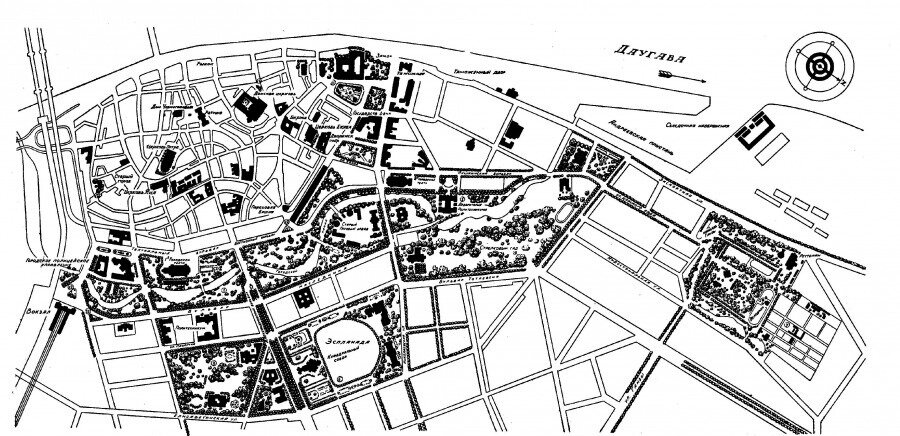 Ансамбль рижских бульваров. LNB