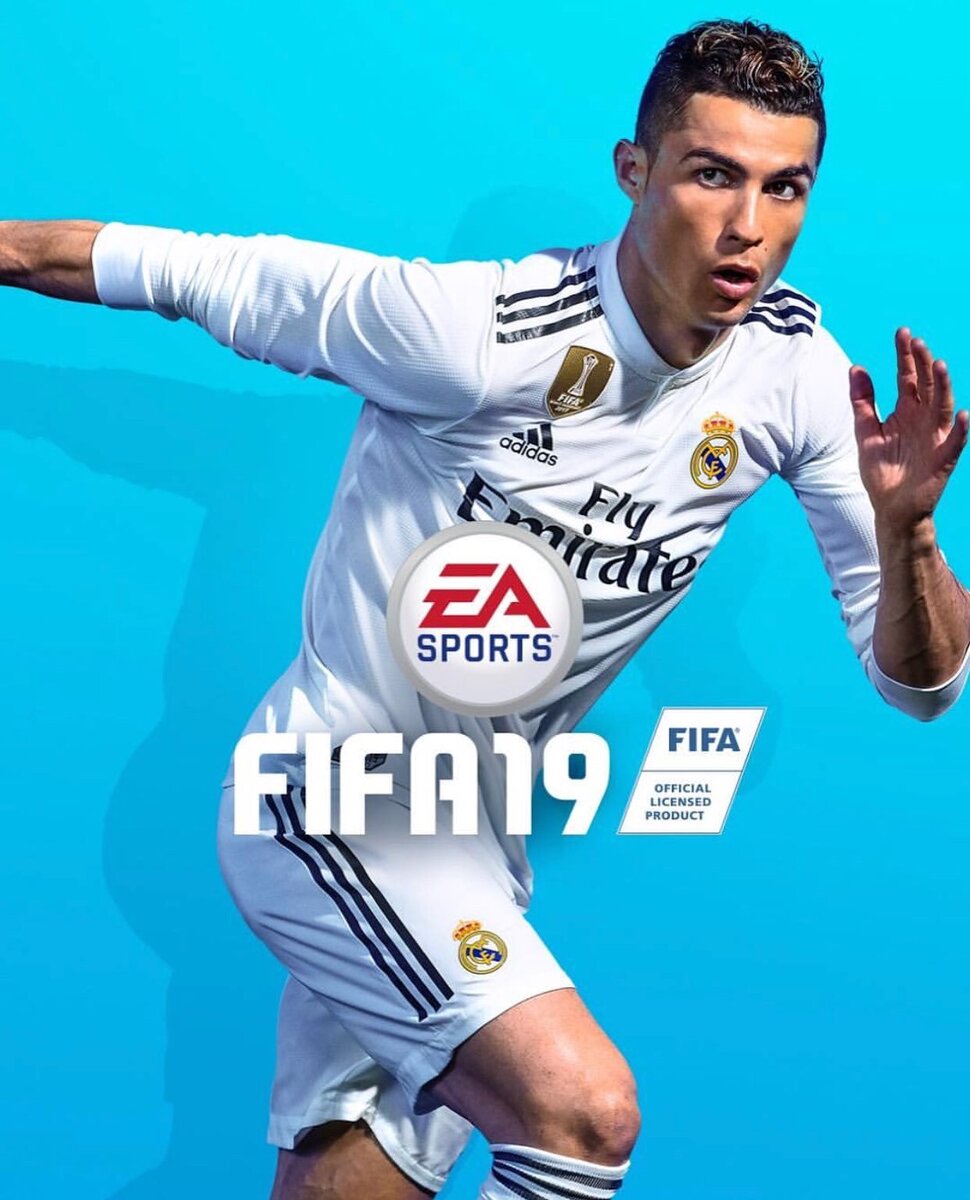 Первая версия обложки игры FIFA 19 (с Роналду)