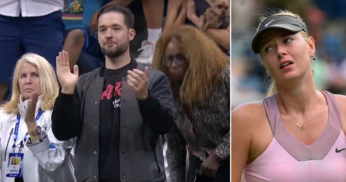 Супруг Уильямс, US Open 2019. Источник: https://gossiponthis.com/2019/08/27/serena-williams-husband-trolls-maria-sharapova-dare-shirt/