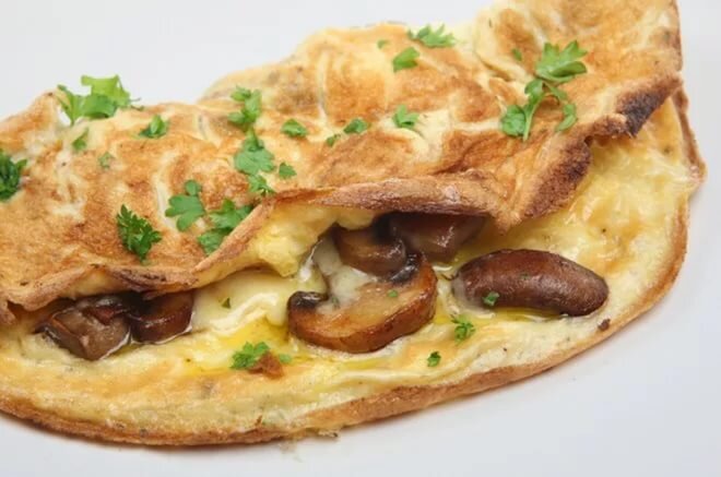 Омлет с грибами и сыром (фото с Яндекса картинки)
