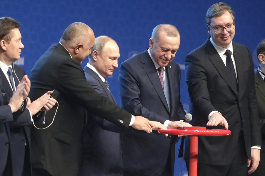 Запуск Турецкого потока, 8.01.20, Миллер, Борисов, Путин, Эрдоган, Вучич
