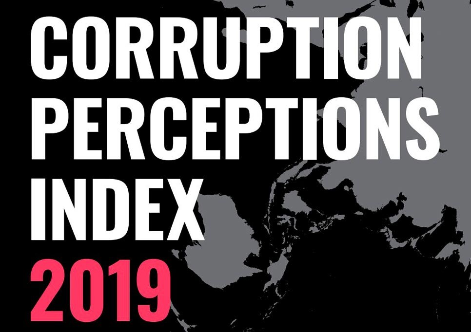 Уровень коррупции в мире в 2019 году