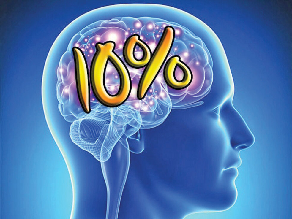 10 процентов мозга. Мифы о мозге. 10% Мозга.