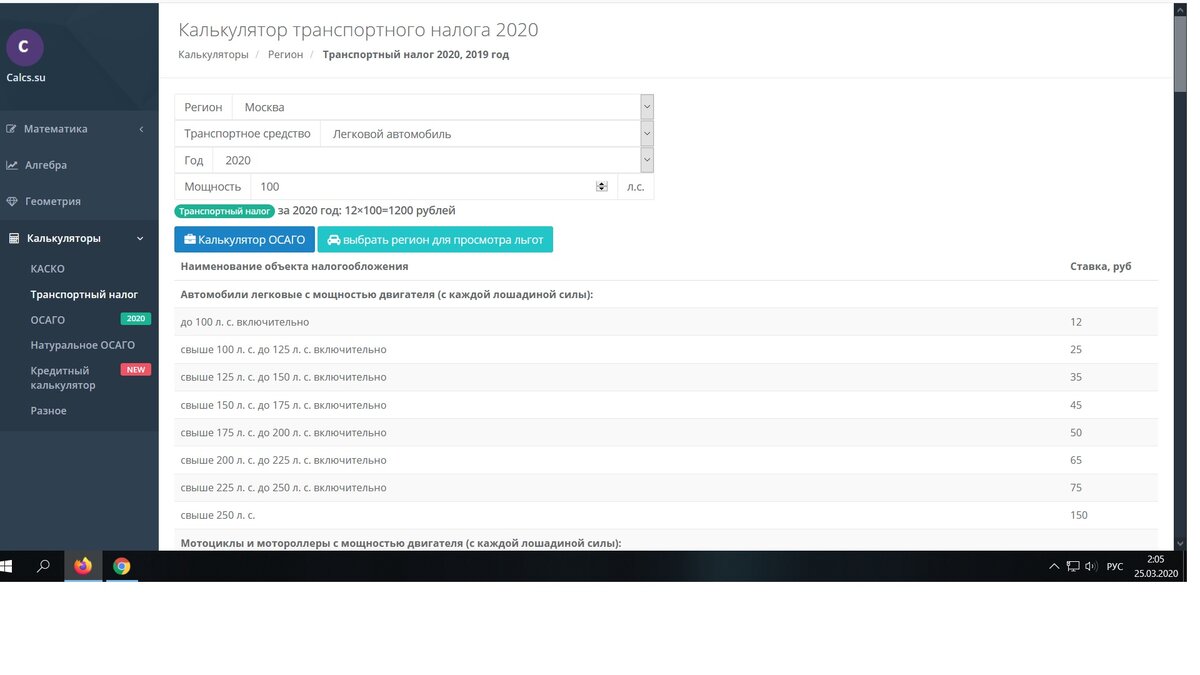 Москва тарифы