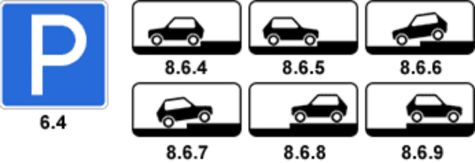 4 6 символ. Табличка 8.4.3 ПДД. Знак парковки 8.6.5. Парковка табличкой 8.6.4. Табличка 8.6.4.