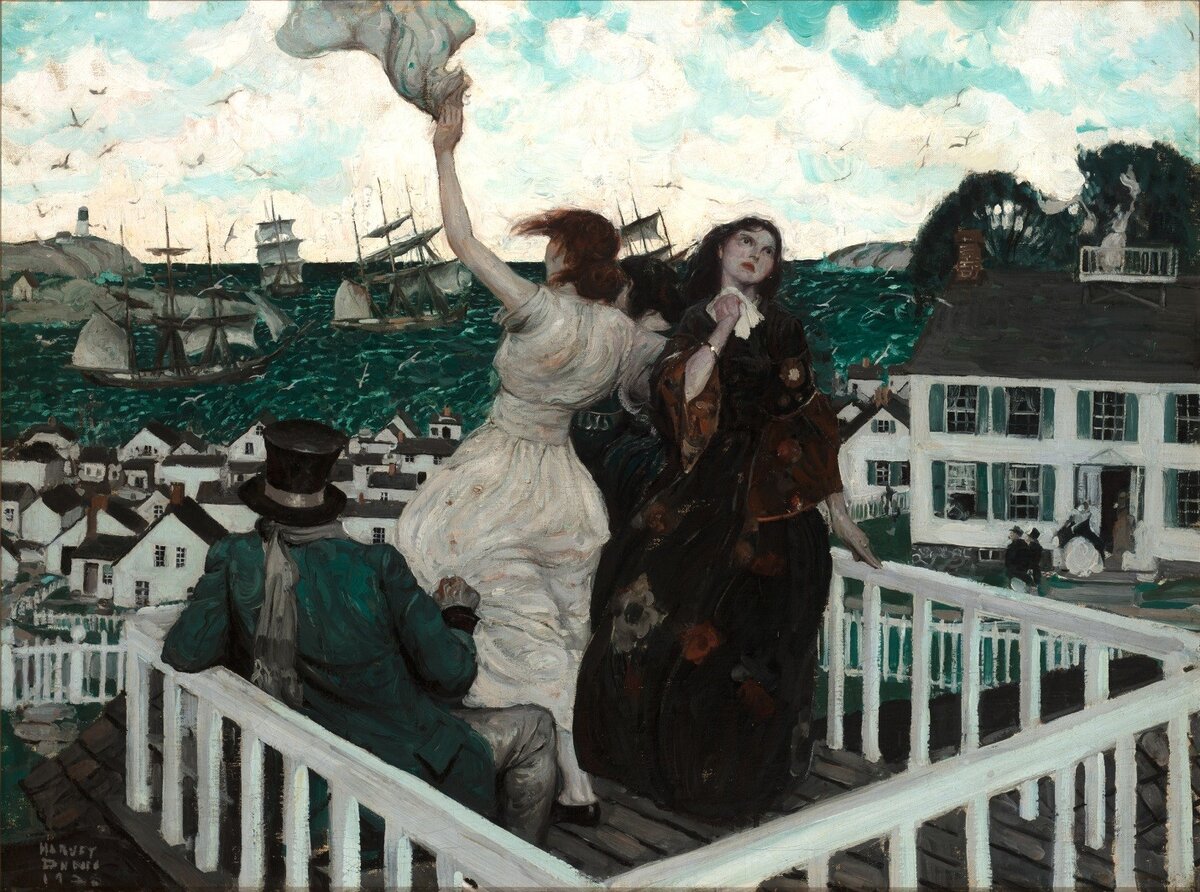 Отплытие флота китобойцев к Карибским берегам. Харви Данн.