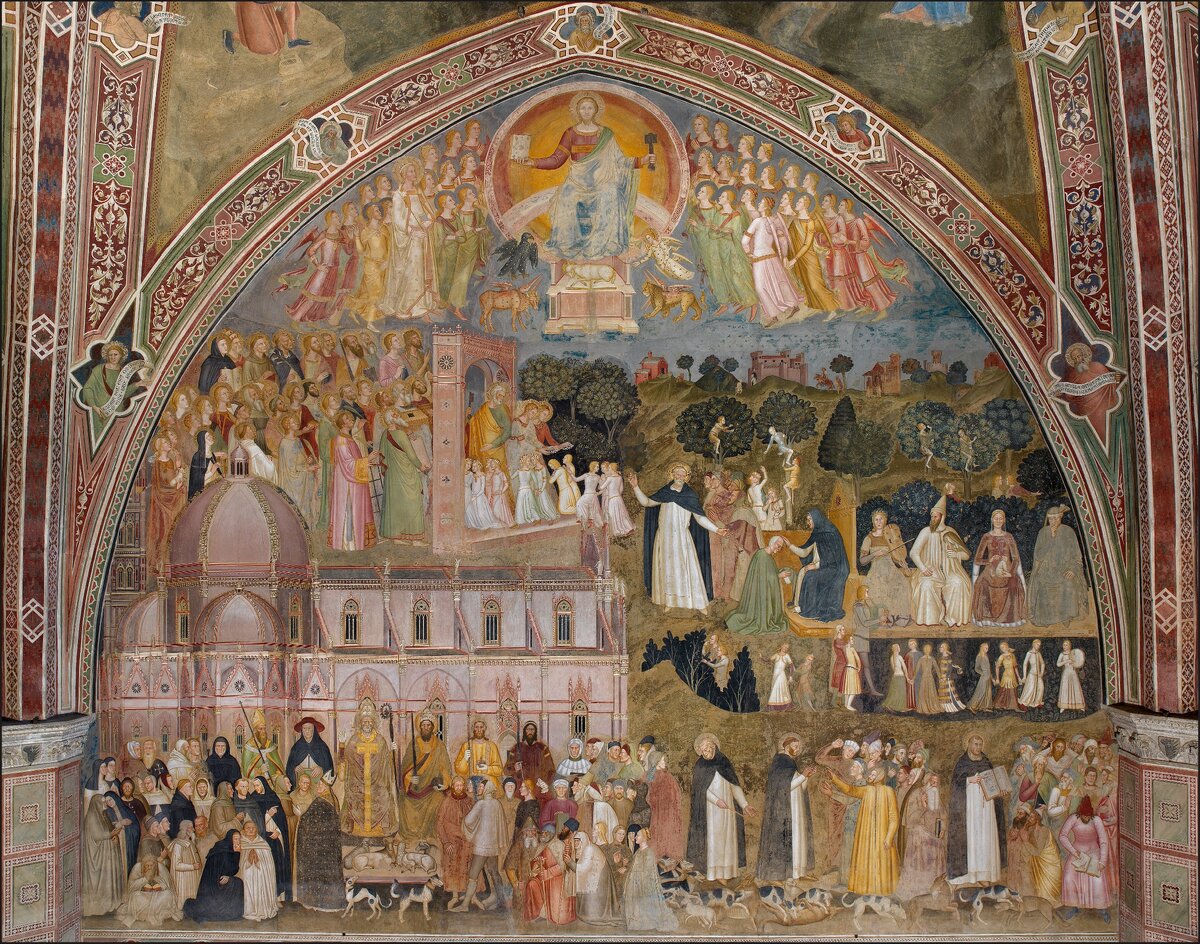 Andrea Bonaiuti. The Way of Salvation fresco is in the Spanish Chapel. 1365-1367. CC0 