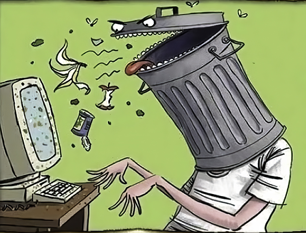 троль и мусор