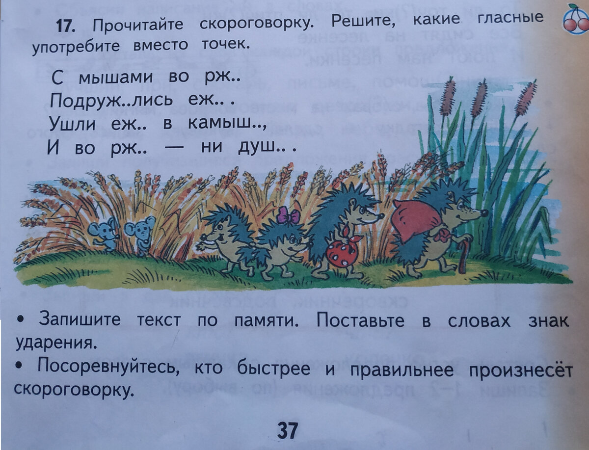 С мышами во ржи подружились Ежи ушли в камыши и во ржи ни души